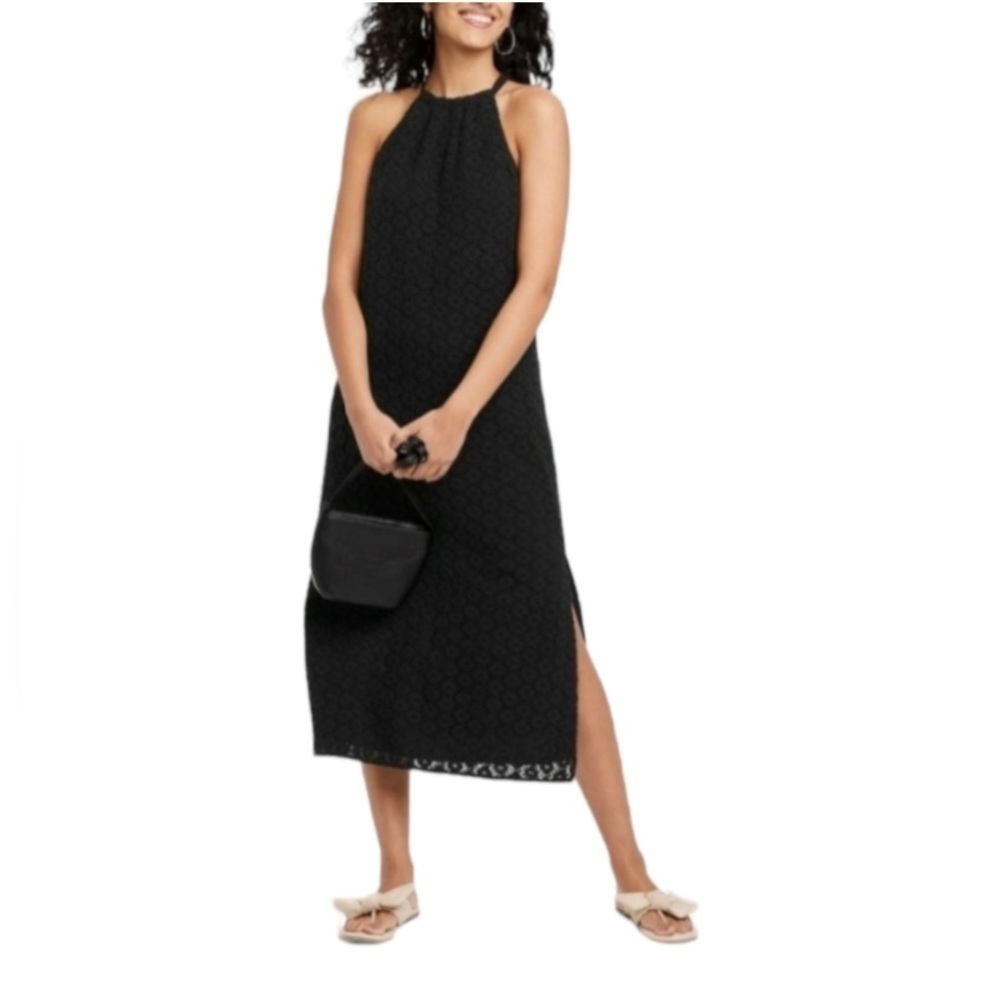 A New Day Crochet Sleeveless Black XS Dress